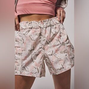 Free People Movement In The Wild Pull On Printed Ivory Combo Shorts